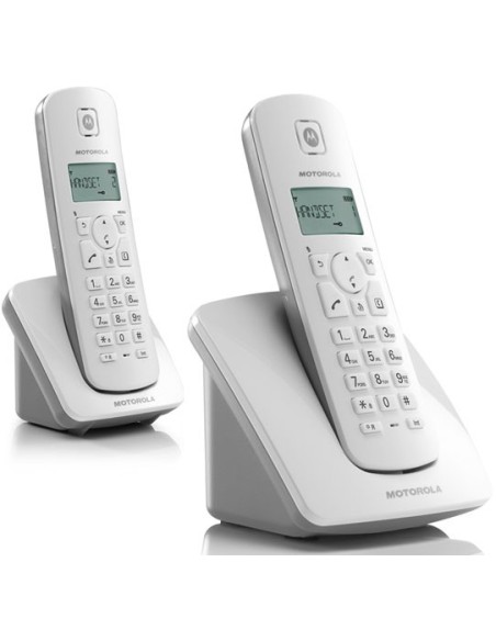 Motorola C402E Telefono DECT Identificatore di chiamata Grigio, Bianco