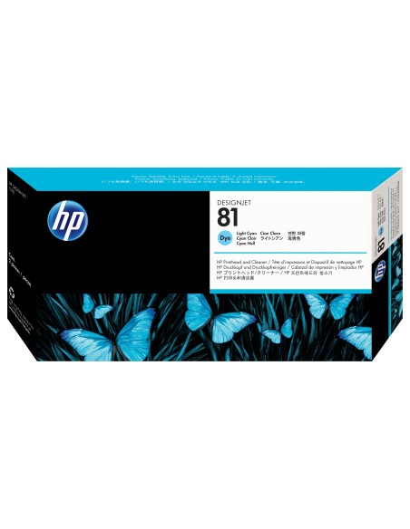HP Testina di stampa dye e dispositivi di pulizia ciano chiaro DesignJet 81