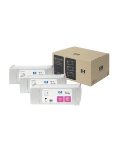 HP 81 3-pack 680-ml Magenta DesignJet Dye Ink Cartridges cartuccia d'inchiostro 3 pz Originale