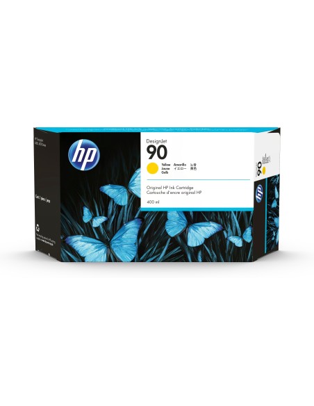 HP 90 3-pack 400-ml Yellow DesignJet Ink Cartridges cartuccia d'inchiostro 3 pz Originale Giallo