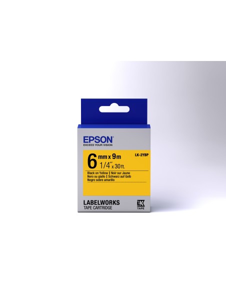 Epson Nastro fondo Pastello Giallo per testo Nero 6 9 LK-2YBP