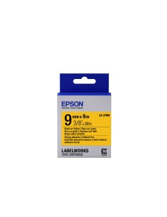 Epson Nastro fondo Pastello Giallo per testo Nero, altamente adesivo 9 9 LK-3YBW