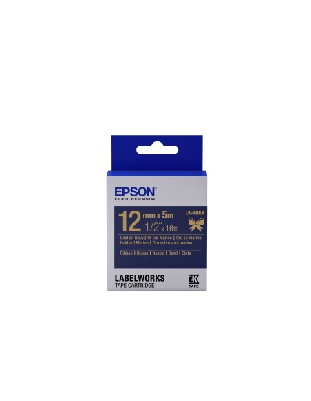 Epson Nastro satinato per etichettatrici LK-4HKK oro blu 12 mm (5 m)