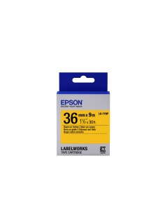 Epson Nastro fondo Pastello Giallo per testo Nero 36 9 LK-7YBP