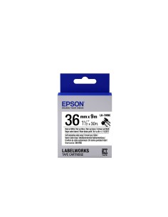 Epson Nastro per cavi fondo Bianco per testo Nero, Cable Wrap 36 9 LK-7WBC