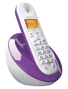 Motorola C601 Telefono DECT Identificatore di chiamata Viola, Bianco