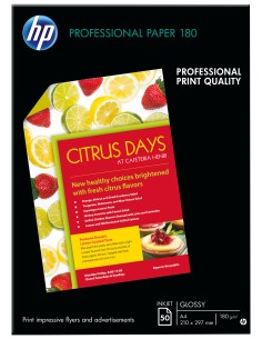 HP C6818A carta inkjet A4 (210x297 mm) Lucida 50 fogli Bianco