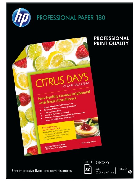 HP C6818A carta inkjet A4 (210x297 mm) Lucida 50 fogli Bianco