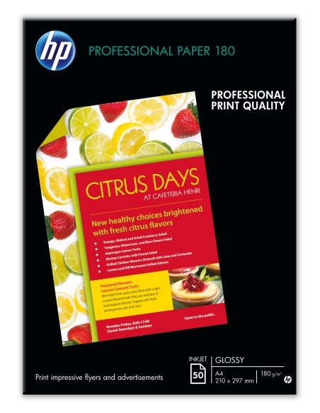 HP C6821A carta inkjet A3 (297x420 mm) Lucida 50 fogli Bianco