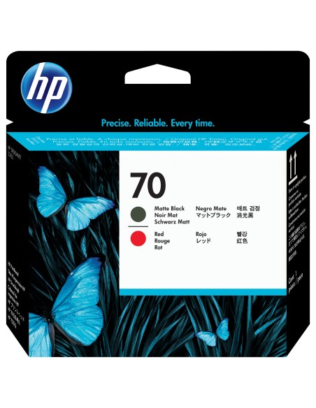HP Testina di stampa nero opaco e rosso DesignJet 70