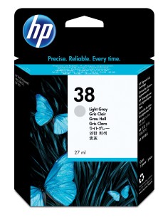 HP 38 cartuccia d'inchiostro 1 pz Originale Resa standard Grigio chiaro