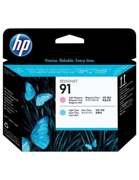 HP Testina di stampa magenta chiaro e ciano chiaro 91
