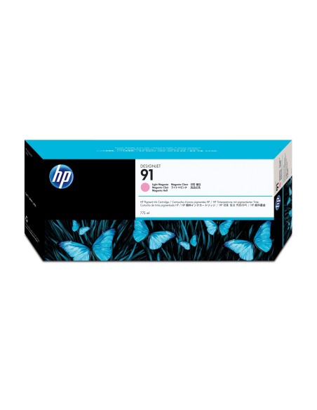 HP Cartuccia di inchiostro pigmentato magenta chiaro originale DesignJet 91 da 775 ml