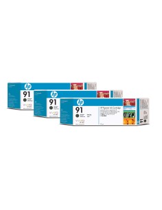 HP 91 3-pack 775-ml Matte Black DesignJet Pigment Ink Cartridges cartuccia d'inchiostro 1 pz Originale Nero opaco