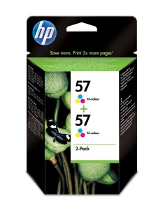HP 57 cartuccia d'inchiostro 2 pz Originale Resa elevata (XL) Ciano, Magenta, Giallo