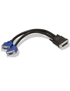 Matrox LFH60 - 2x HD15 0,3 m 2 x VGA (D-Sub) Nero