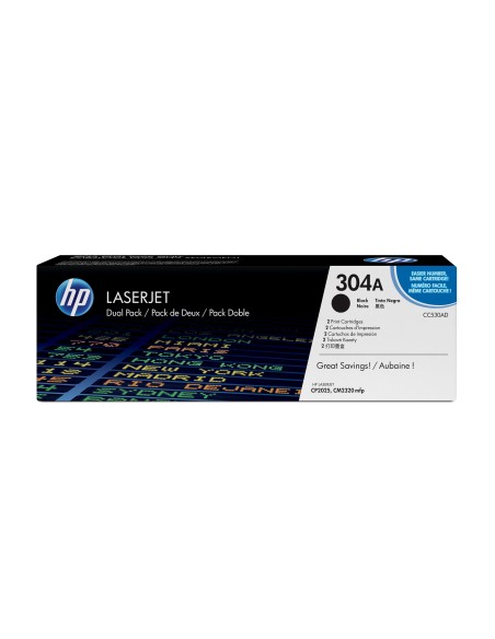 HP Confezione da 2 cartucce originali di Toner nero LaserJet 304A