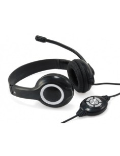 Conceptronic CCHATSTARU2B cuffia e auricolare Cablato A Padiglione Musica e Chiamate USB tipo A Nero, Rosso