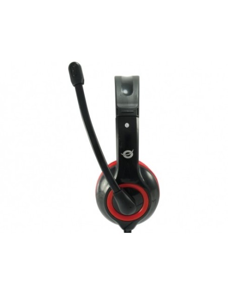 Conceptronic CCHATSTARU2R cuffia e auricolare Cablato A Padiglione Musica e Chiamate USB tipo A Rosso