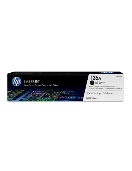HP Confezione da 2 cartucce originali di Toner nero LaserJet 126A