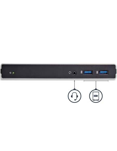 StarTech.com Docking Station Universale per Laptop USB 3.0 per dual-monitor DVI Gigabit Ethernet con adattatori HDMI   VGA