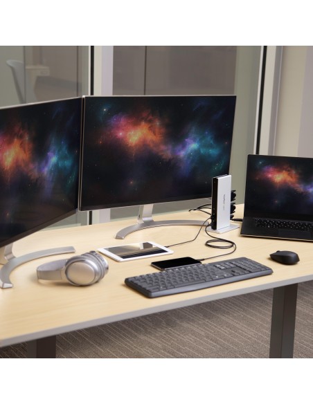 StarTech.com Docking Station Universale per Laptop USB 3.0 per dual-monitor DVI Gigabit Ethernet con adattatori HDMI   VGA
