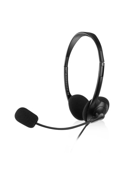 Ewent EW3567 cuffia e auricolare Cablato A Padiglione Musica e Chiamate Nero