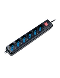 Eminent EM3923 prolunghe e multiple 1,8 m 6 presa(e) AC Nero