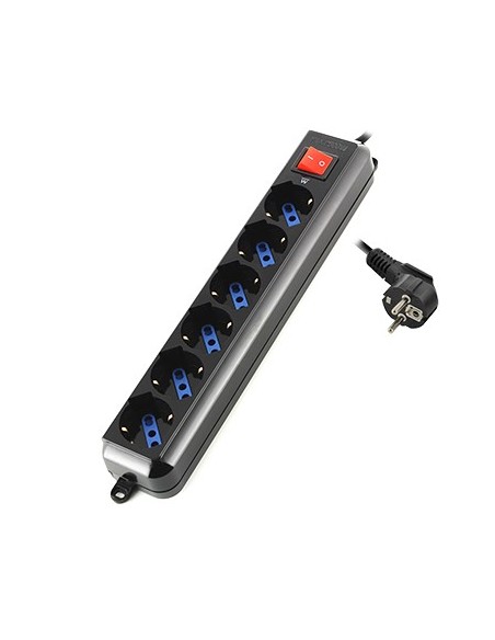 Ewent EW3924 prolunghe e multiple 1,5 m 6 presa(e) AC Nero