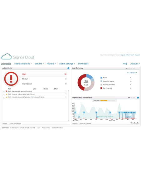 Sophos Cloud Endpoint Protection Standard 24-49U 2Y Rinnovo Multilingua 2 anno i