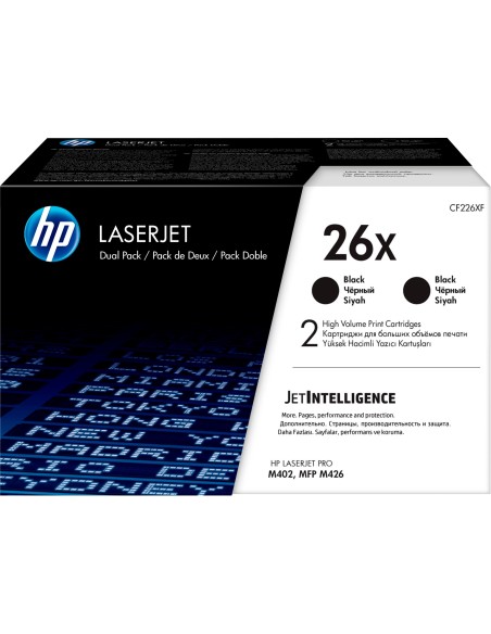 HP Confezione da 2 cartucce Toner originali nero ad alta capacità LaserJet 26X
