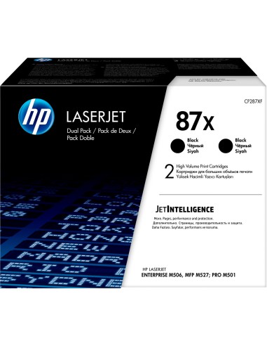 HP Confezione da 2 cartucce toner nero originale ad alta capacità LaserJet 87X