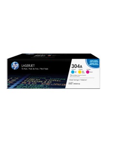 HP Confezione da 3 cartucce originali di toner ciano magenta giallo LaserJet 304A