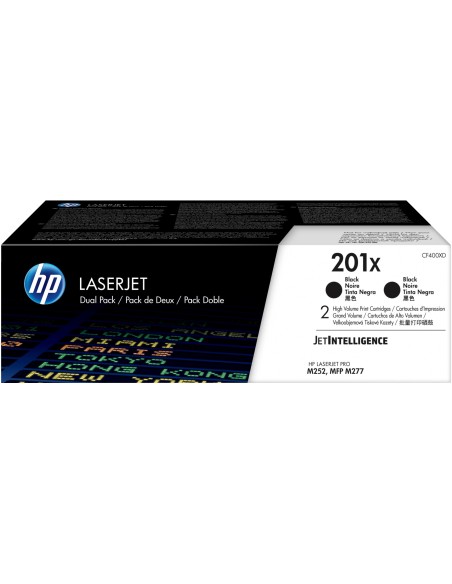 HP Confezione da 2 cartucce toner nero originale ad alta capacità LaserJet 201X