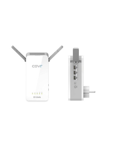 D-Link COVR-P2502 adattatore di rete PowerLine 1300 Mbit s Collegamento ethernet LAN Wi-Fi Grigio, Bianco 2 pz