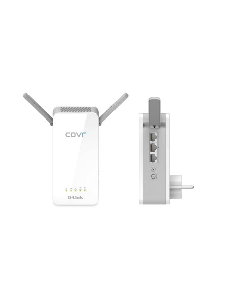 D-Link COVR-P2502 adattatore di rete PowerLine 1300 Mbit s Collegamento ethernet LAN Wi-Fi Grigio, Bianco 2 pz