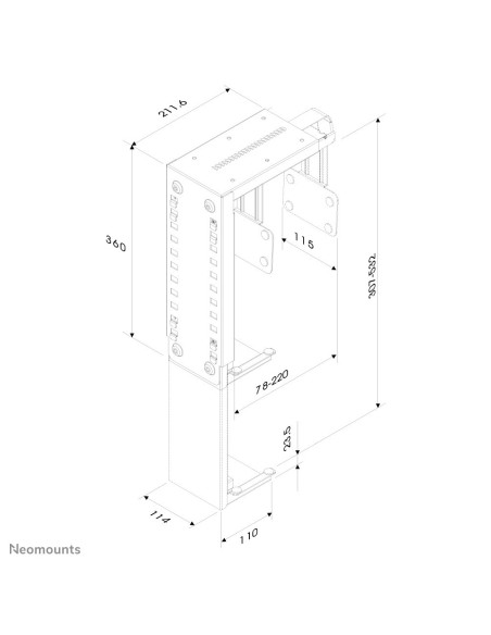 Neomounts by Newstar Supporto da scrivania per PC
