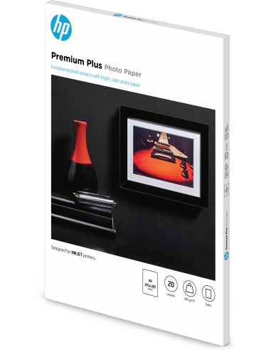 HP Confezione da 20 fogli carta fotografica Premium Plus, semi-lucida A4 210 x 297 mm