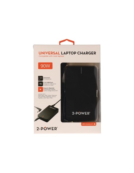2-Power CUA5092A-EU adattatore e invertitore Interno 90 W Nero