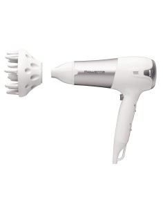 Rowenta CV5090F0 Powerline+ Asciugacapelli con Diffusore e Generatore di Ioni, Asciugatura Veloce, 2300 W, Argento Bianco