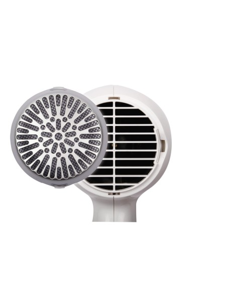 Rowenta CV5090F0 Powerline+ Asciugacapelli con Diffusore e Generatore di Ioni, Asciugatura Veloce, 2300 W, Argento Bianco