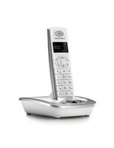 Motorola D511 Telefono DECT Identificatore di chiamata Argento, Bianco
