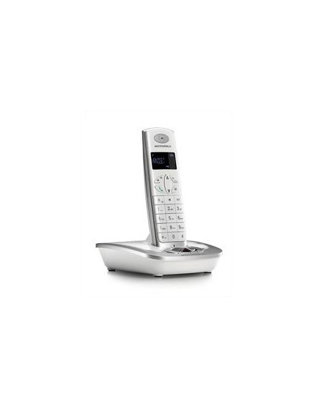Motorola D511 Telefono DECT Identificatore di chiamata Argento, Bianco
