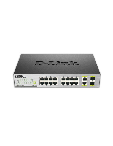 D-Link DES-1018MP switch di rete Non gestito Fast Ethernet (10 100) Supporto Power over Ethernet (PoE) Nero