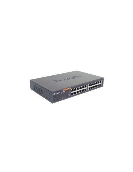 D-Link 24-port 10 100M NWay Desktop - Internal PSU (incl. 19" rack mount kit) Non gestito