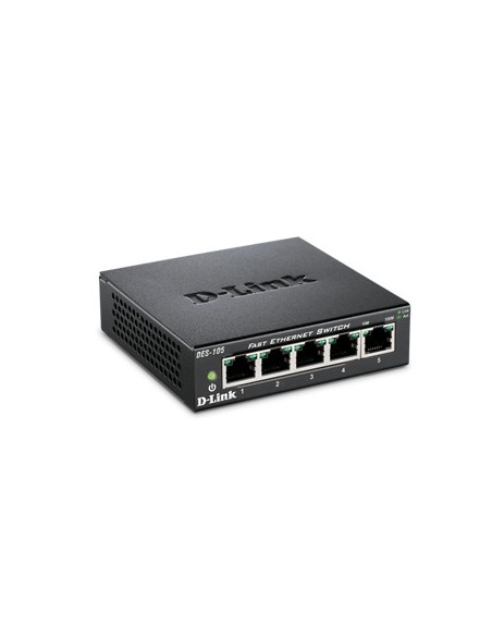 D-Link DES-105 switch di rete Non gestito Nero
