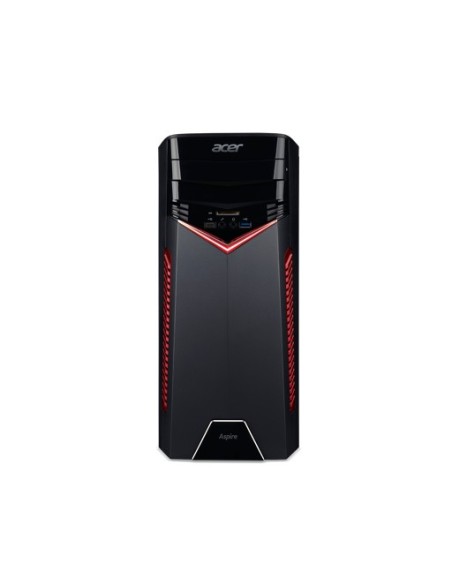 Acer Aspire GX-281 DDR4-SDRAM 1400 AMD Ryzen™ 5 8 GB 1000 GB HDD Windows 10 Home PC Nero, Rosso