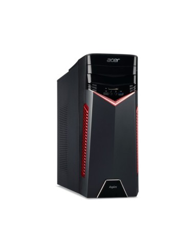 Acer Aspire GX-281 DDR4-SDRAM 1700 AMD Ryzen™ 7 16 GB 1256 GB HDD+SSD Windows 10 Home PC Nero, Rosso