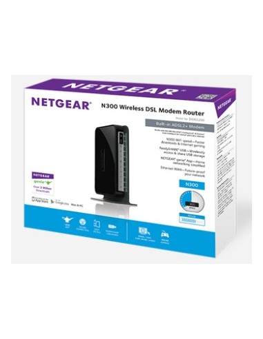 NETGEAR DGN2200 router wireless Fast Ethernet Nero