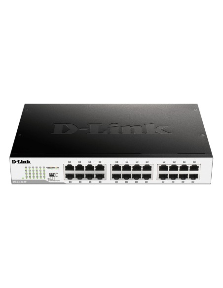 D-Link DGS-1024D switch di rete Non gestito Gigabit Ethernet (10 100 1000) 1U Nero, Argento